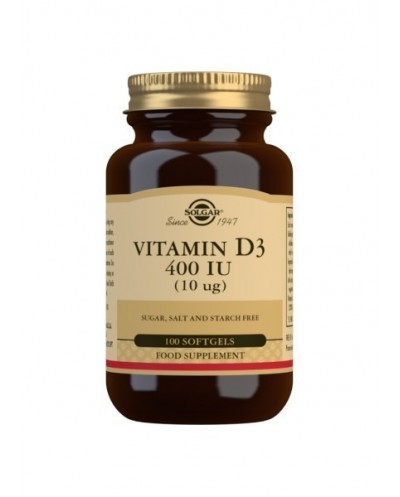 Vitamina D3 400 IU 10 mg SOLGAR 100 capsulas